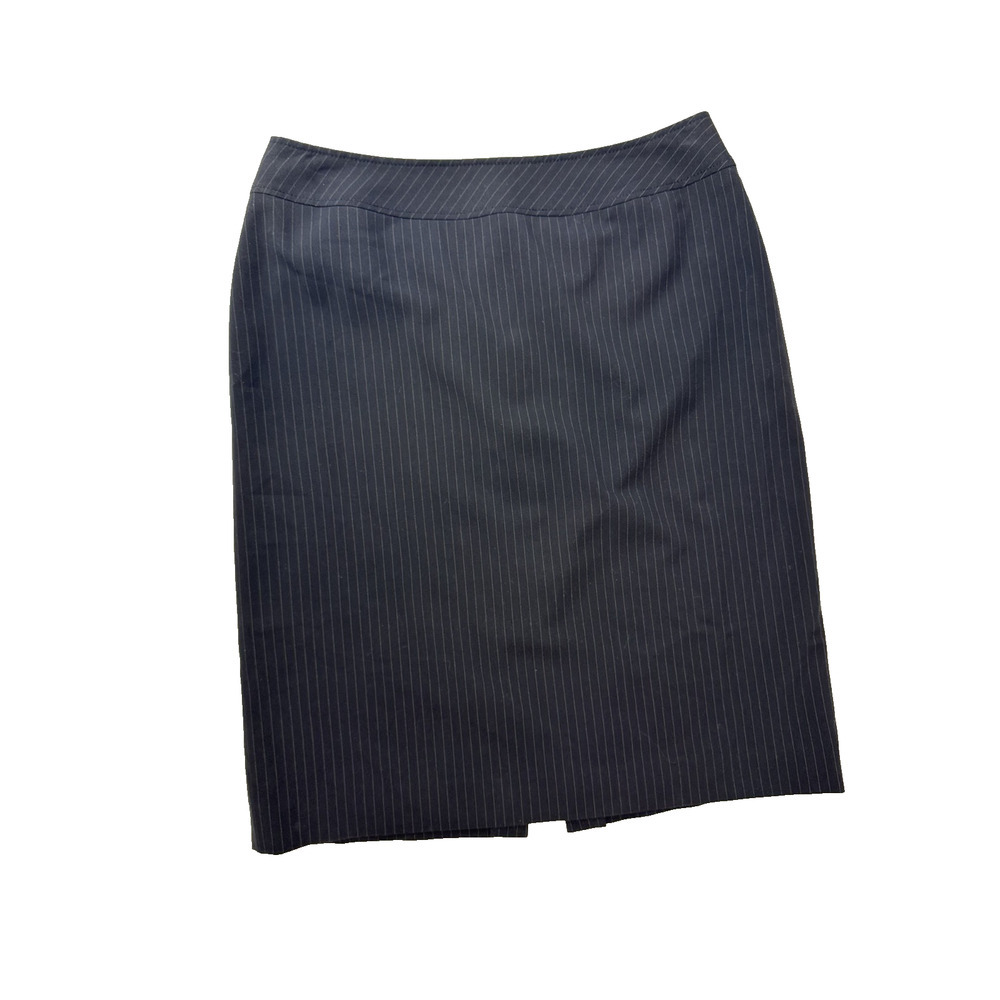 Tahari Arthur S. Levine Skirt Pinstripe Academia Preppy Office Black Gray 8